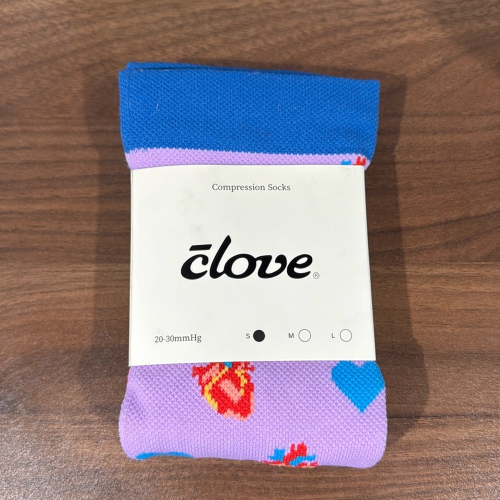 Heart Embroidered Clove Compressions Socks